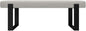 VANT Upholstered Bed Bench - Faux Merino Wool Grey - Matte Black - Contemporary Modern, Bedroom Bench Seat, Hallway, or Entryway
