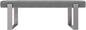 VANT Upholstered Bed Bench - Micro Suede Charcoal Grey - Brushed Nickel - Contemporary Modern, Bedroom Bench Seat, Hallway, or Entryway