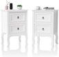 Bonnlo White Nightstands Set of 2, Tool-Free Setup Nightstand, 2 Drawer Night Stands for Bedrooms, Easy & Quick Install Small Bedside Tables, Girls Nightstand, Side Table, End Table for Small Spaces