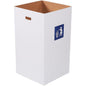 Box USA 50 Gallon 18" L x 18" W x 36" H 10-Pack Cardboard Trash Cans and Recycling Bins, Reusable or Disposable Pop Up Garbage Boxes for Parties, Outdoor Events, Heavy Duty, Waste
