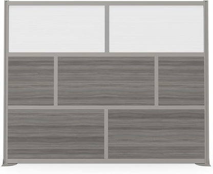 NBF Office Partitions - Cubicle Privacy Panel Wall Divider - Modern Room Separator with Quick Assembly - Indoor Laminate Free Standing Portable Room Divider Panel - 76" H x 96" W (Gray)