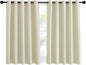 NICETOWN Room Darkening Beige Curtain 54 inches Long, Thermal Insulated Solid Grommet Sound & Light Blocking Window Treatment for Kitchen/Nursery, 1 Panel, W66 x L54