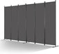 VEVOR Room Divider, 6 Panel Room Divider, Folding Privacy Screen and Portable Partition Divider for Room Separation, Freestanding Room Partitions for Office, Bedroom, Study, Grey