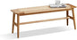 31.5'' Woven Dining Beach with 100% Solid Oak Wood Bench Frame, Hand Knitted Rope Designed Bed End Shoe Bench for Kitchen Bedroom Entryway, Beige
