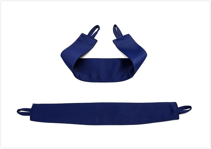 MIUCO 1 Pair Thermal Insulated Grommet 52-Inch-by-84-Inch Blackout Window Curtain Panels with 2 Tie Backs, Navy Blue