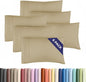 Queen Pillow Cases Set of 6 - Ultra Soft Hotel Quality Pillowcase Covers - Comfy & Wrinkle Free - Shrink, Stain and Fade Resistant - Easy-Care, Machine Washable Pillow Protectors - 6 Pcs Set - Beige