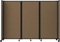 Versare Room Divider 360 Portable Wall Partition | Folding Panels | Large Freestanding Divider | Locking Wheels | Temporary Room Separator