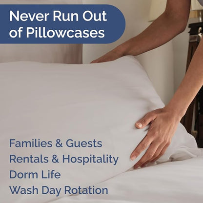 King Pillow Cases Set of 10 - Ultra Soft Hotel Quality Pillowcase Covers - Comfy. Cozy & Wrinkle Free - Shrink, Stain and Fade Resistant - Machine Washable Pillow Protectors - 10 Pcs Set - Light Grey