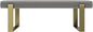 VANT Upholstered Bed Bench - Zigrino Mineral - Burnished Brass - Contemporary Modern, Bedroom Bench Seat, Hallway, or Entryway