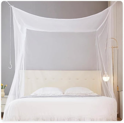 Mengersi Mosquito Net for Bed Canopy,One Side Opening Canopy Netting Bed Drapes for Camping Home Outdoor Travel Dormitory,Full