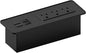 Kable Kontrol Recessed Power Strip with Fast Charging 2 PD65W USB-C Ports, 2 USB-A Ports, 3 Power Desk Outlets, Flush Mount Furniture Charging Station Grommet for Side Table, End Table - Black
