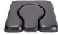 MUUL-WHCH PU Commode Seat Cushion, Black Padded Cushion for Bedside Commodes, Chair, Shower Wheelchair, C Shape