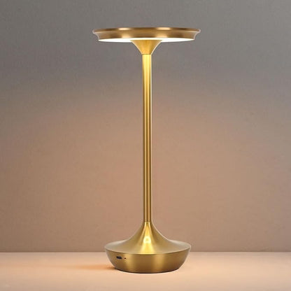 EJQ Rechargeable Cordless Table Lamp, 6000mAh Battery Operated LED Table Lights,Touch Control - 3 Color Dimmable for Bedroom, Patio, Cofee, Outdoor,Dining Home,Restaurant&Living Room-Gold