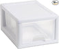Sterilite 18-Pack 6 Quart Stacking Drawer, Clear Storage Closet Organizer, White Frame - Stackable Modular Plastic Drawers for Clothes, Accessories, Craft Supplies, Shoes or Linens
