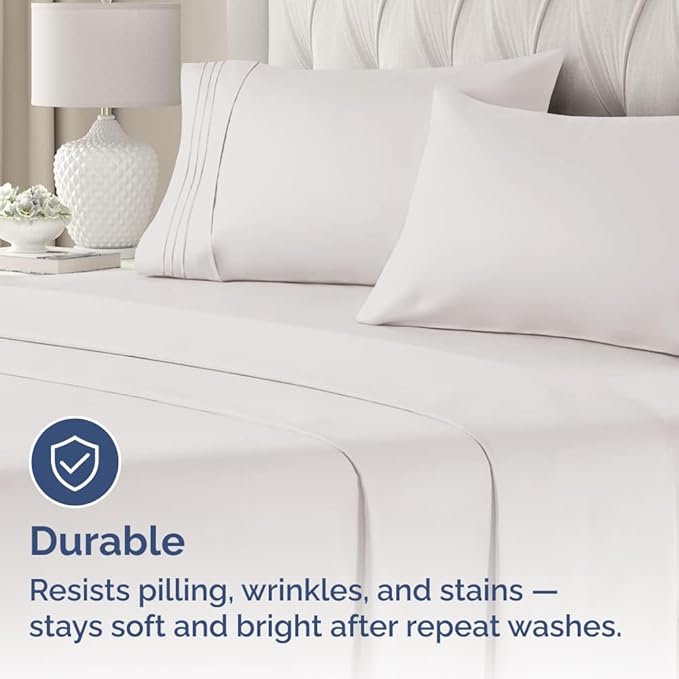 Queen Pillow Cases Set of 2 - Ultra Soft Hotel Quality Pillowcase Covers - Comfy, Cozy & Wrinkle Free - Shrink, Stain & Fade Resistant - Machine Washable Pillow Protectors - 2 Piece Set - Light Grey