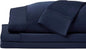 SHEEX - Original Performance Sheets Set (Full) Navy - Cooling Sheets - Moisture Wicking - 1 Flat Cooling Sheet, 1 Fitted Cooling Sheet, 2 Pillow Covers - Wrinkle Free - Sleep Aid