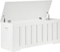 43.3" Storage Chest Extra Large,Storage Trunk with 2 Safety Hinges,Wooden Storage Bench,Shoe Bench,43.3x15.7x19.1 Inch,Easy Assembly,Storage Bench for Bedroom,Living Room,entryway(White).