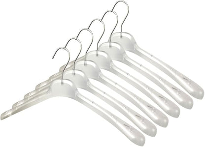 All Hung Up Hangers Plastic Coat Hangers, Clothes Hangers (Smokey Clear, 12pk)