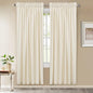 StangH Ivory White Velvet Curtains - Rod Pocket Bedroom Curtains 72 inches Heavy-Duty Privacy Window Decoration Drapes for Nursery/Wedding Backdrop, W52 x L72, 2 Panels