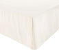Amazon Basics Lightweight Pleated Soft Machine Washable Bed Skirt, King Size, Off White, Solid