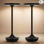 2 Pack LED Rechargeable Cordless Table Lamps,Portable Outdoor 6000 mAh Battery Operated Table Light Touch Control 3 Color Dimmable Waterproof for Patio/Cofee/Restaurant/Camping/Dining/ Bedroom-Black