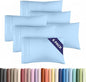Queen Pillow Cases Set of 6 - Ultra Soft Hotel Quality Pillowcase Covers - Comfy, Cozy & Wrinkle Free - Shrink, Stain & Fade Resistant - Machine Washable Pillow Protectors - 6 Piece Set - Light Blue