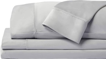 SHEEX - Original Performance Sheets Set (Twin/Twin XL) Pearl Blue - Cooling Sheets - Moisture Wicking - 1 Flat Cooling Sheet, 1 Fitted Cooling Sheet, 1 Pillow Cover - Wrinkle Free - Sleep Aid