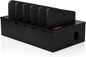 Prosumer's Choice Charging Station for Multiple Devices - 5 Device Charger Organizer for Smartphones and Tablets - Wooden Rack with Removable Dividers - Charging Dock for Work from Home - Black