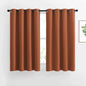 NICETOWN Kitchen Window Curtains Over Sink - Grommet Blackout Solid Vertical Small Curtains & Drapes Noise Reducing for Laundry, Burnt Orange, W52 x L45, 2 Panels