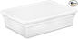Sterilite 40 Pack Storage Box, 28 Quart Stackable Tote, Clear Plastic Container with Secure Snapping Lids for Home and Office Organization, White