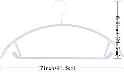 Gold Hangers 20 Pack - Heavyduty Non Slip Slimline Suit Jacket T Shirt Hangers - Space Saving (White)