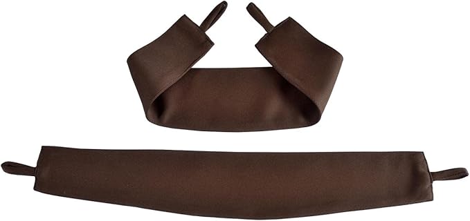 MIUCO Room Darkening Grommet Window Blackout Curtains Two Panels for Girls Bedroom 52x63 Inch Chocolate, Bonus 2 Tie Backs Included
