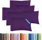 Queen Pillow Cases Set of 6 - Ultra Soft Hotel Quality Pillowcase Covers - Comfy & Wrinkle Free - Shrink, Stain & Fade Resistant - Easy-Care, Machine Washable Pillow Protectors - 6 Piece Set - Purple