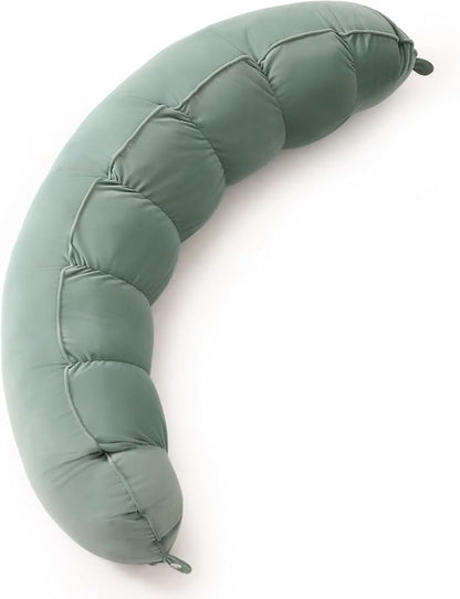 Peallow(Pat. Pend) – Long Round Body Pillow for Adults, Bolster Pillow for Sleeping, Soft and Supportive Pillow for Sleeping & Lumbar Support