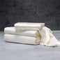 LUXOME Luxury Sheet Set | 100% Rayon (Viscose) from Bamboo | Twin XL - Ivory | Deep Pockets | 3-Piece Set (Fitted, Flat, Pillowcase)