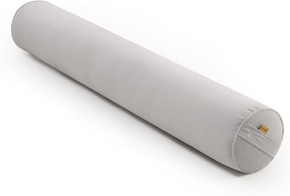 Long Pillow for Bed – Round Bolster Pillow for Adults, Body Pillow for Sleeping, Ergonomic Support,47.24x 7.87 Inches,Silver Gray