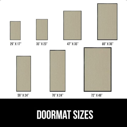 GORILLA GRIP Waterproof Traffic Guard Door Mat, 47x35, Heavy Duty Entryway Mats, Strong Rubber Back Commercial Utility Rugs for Office Hallway, Garage Floor and Home, Low Profile Carpet Runner, Beige