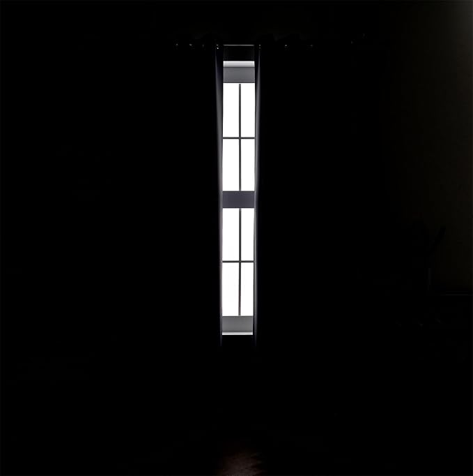 MIUCO Room Darkening Soild Grommet Blackout Curtains for Kids Bedroom Window Curtains Set of 2 52x84 Inch Silver, Bonus 2 Tie Backs Included