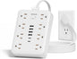 Surge Protector Power Strip(900J) -MCSCN 8 Outlets 6 USB - 15A/1875W - 10ft Extension Cord,Ultra-Thin Plug & Cord - UL Certified - Home/Office Use