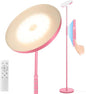 Pink Floor Lamp, 40W Super Bright Floor Lamps for Living Room Bedroom with Remote & Timer, Torchiere LED Floor Lamp 2700K-6500K Stepless Dimmable, Tall Standing Light Works with Smart Plug