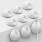 SmiLife Cable Clips, Cord Holder, Adhesive Cord Clips, Wire Holder for Cable Management, Phone Charger, Desk, Wall, Nightstand and Office, White 9 PCS