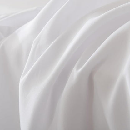 Dorm Room Bed Skirt, College Extra Long Dorm Bed Skirt with Split Corners, 100% Microfiber-White, Twin-XL/46 Drop