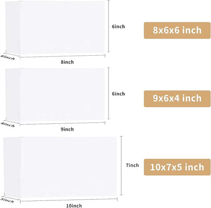 36Pcs Shipping Boxes,8x6x6 & 9x6x4 & 10x7x5 Mix and match Small Shipping Boxes,3 Sizes 12PCS Each shoe boxes cardboard.