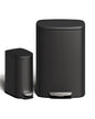 GarveeHome 13 Gal & 2.6 Gal Trash Can Combo Set, Kitchen Trash Can and Bathroom Trash Bin with Lid, Step-On Rustproof Garbage Bin with Inner Bucket, Black