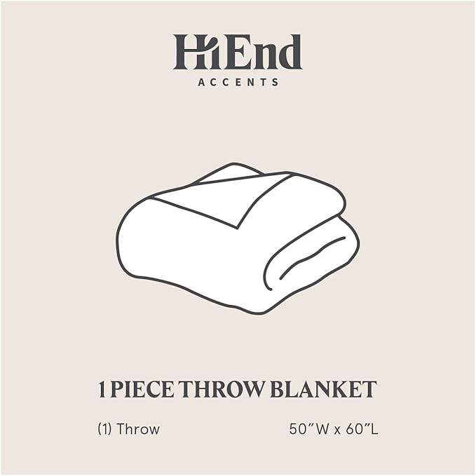 HiEnd Accents Teddy Throw Blanket, 50x60 inch, Dark Oak, Boucle Throw Blanket, Soft Cozy Classic Chic Casual Heavy Blanket, Modern Rustic Plush Comfy Warm Blanket for Bed, Sofa