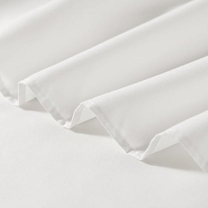 TSUTOMI Bed Skirt Twin Size Ruffled Bed Skirt with Split Corners, 18 Inch Drop Dust Ruffle Bed Skirts with Platform, Gathered Style, 100% Microfiber, Ivory