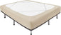 Biscaynebay Decorative Box Spring Cover Full & Full XL Size, Light Camel Luxurious Jersey Knitting Stretchy Wrap Around 4 Sides Bed Skirt for Home/Hotels, Easy Fit Wrinkle Free Machine Washable