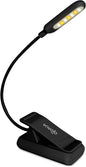 VAVOFO Rechargeable Reading Light, 7 LEDs with 9 Color Temperature 9 Brightness Levels Clip On Book Light for Reading in Bed with Power Indicator for Bookworms (Black)