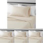 Amazon Basics Lightweight Super Soft Easy Care Comfortable Microfiber 3 Piece Bed Sheet Set with 14-Inch Deep Pockets, Twin XL, Beige, Solid (Pack of 4)