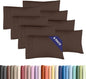 Queen Pillow Cases Set of 8 - Ultra Soft Hotel Quality Pillowcase Covers - Comfy & Wrinkle Free - Shrink, Stain and Fade Resistant - Easy-Care, Machine Washable Pillow Protectors - 8 Pcs Set - Brown